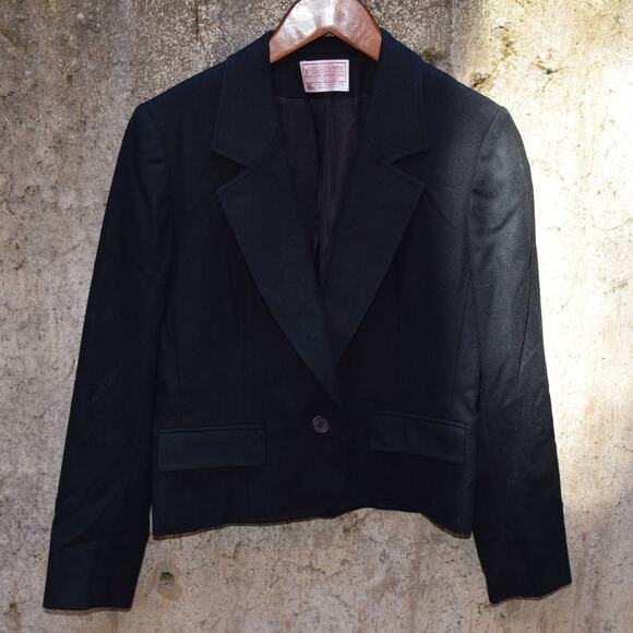 Pendleton Petite Black Wool Blazer – 100% Virgin Wool – Made in USA – Size 10 - Picture 1 of 4